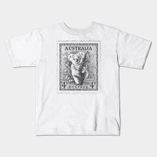 Australia Koala Vintage Stamp Kids T-Shirt